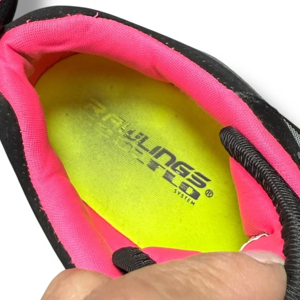 Rawlings Fastpitch Softball baseball Cleats Molded Black Pink kids Girls Size 5D
